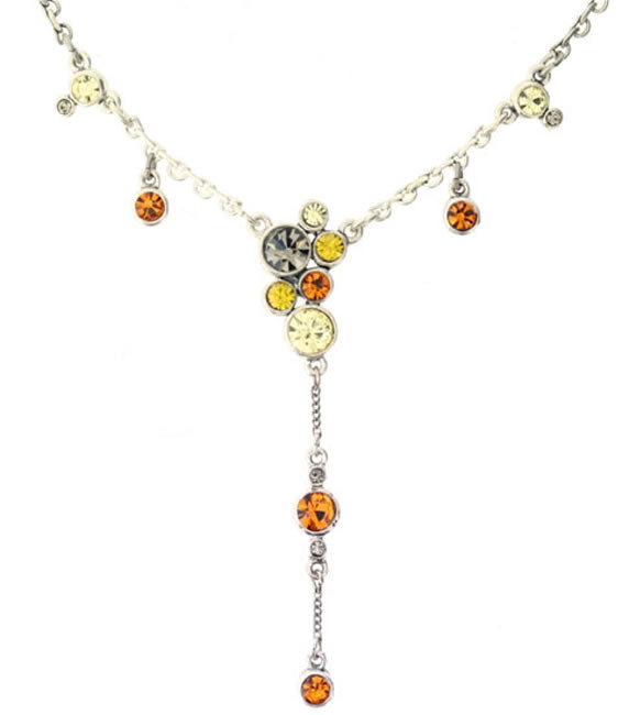 A&C Classic Beauty A Very Pretty Pendant, Orange/Silver