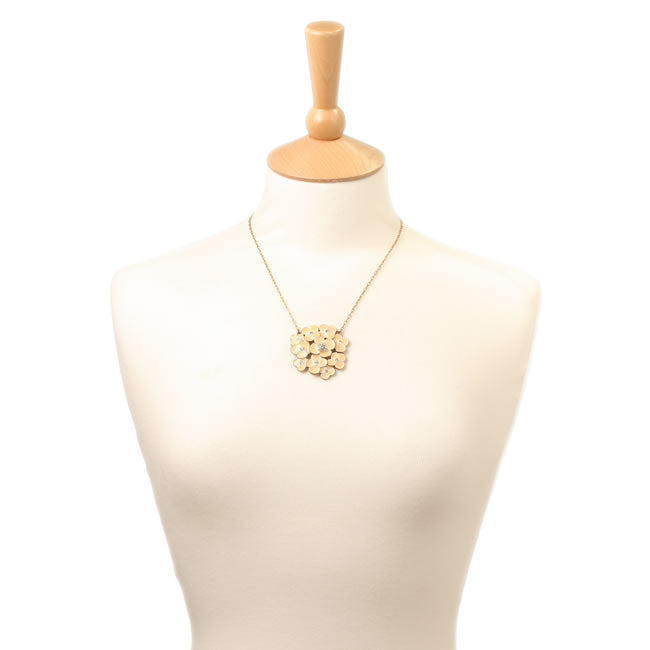 A&C Hortensia Beautiful Necklace,Peach/Gold