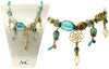 A&C Globe Trotter Most Elaborate Necklace, Turquoise/Gold