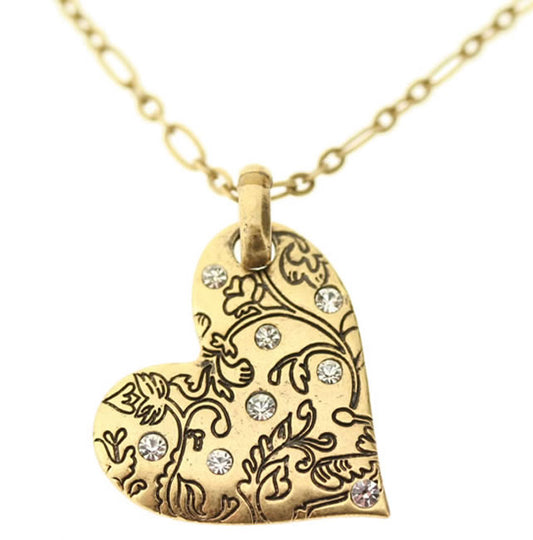 A&C Love Story Small Heart Pendant, Gold