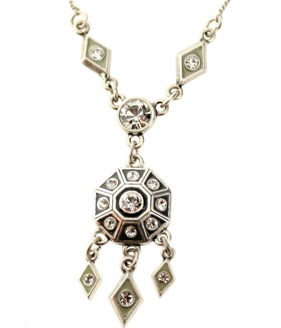 A&C Kaleidoscope Pretty Drop Pendant Necklace, Silver