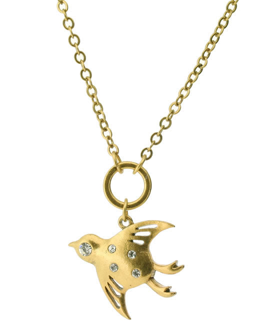 A&C Bird Escape Lovely, Flying Bird Pendant, Gold