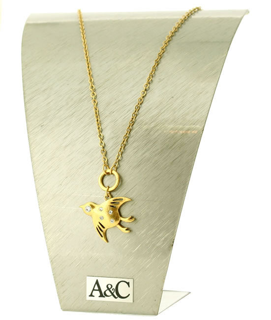 A&C Bird Escape Lovely, Flying Bird Pendant, Gold