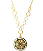 A&C Bogolan Beautiful Pendant Necklace, Black/Brown/Green/Gold