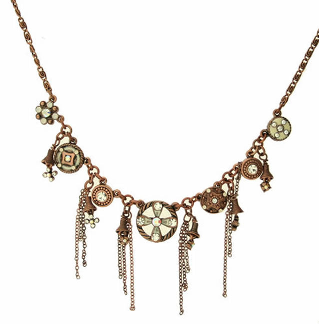 A&C A Little Ethnic Necklace, White/Opal/Copper