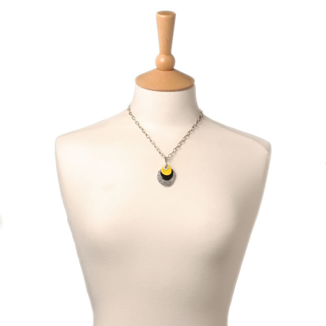 A&C Palette Necklace In Yellow/Black/Silver