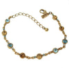 A&C Funky Crystals Bracelet, Blue/Brown/Gold