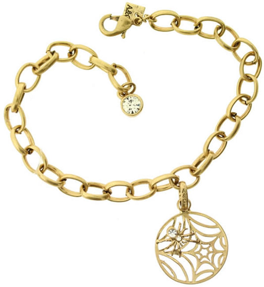 A&C Spiders Web Intriguing Chrarm Bracelet, Gold