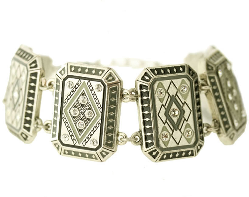 A&C Kaleidoscope Lovely, Chunky Bracelet, Silver