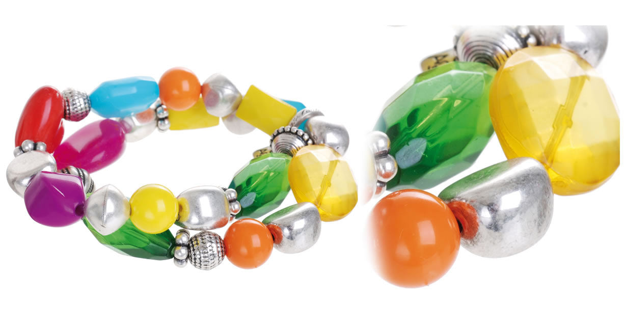 A&C Sweet Flower Beaded Elasticated Sweet Flower Bracelet