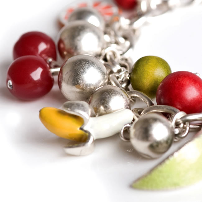 A&C Fruit Basket, Chunky Charm Bracelet