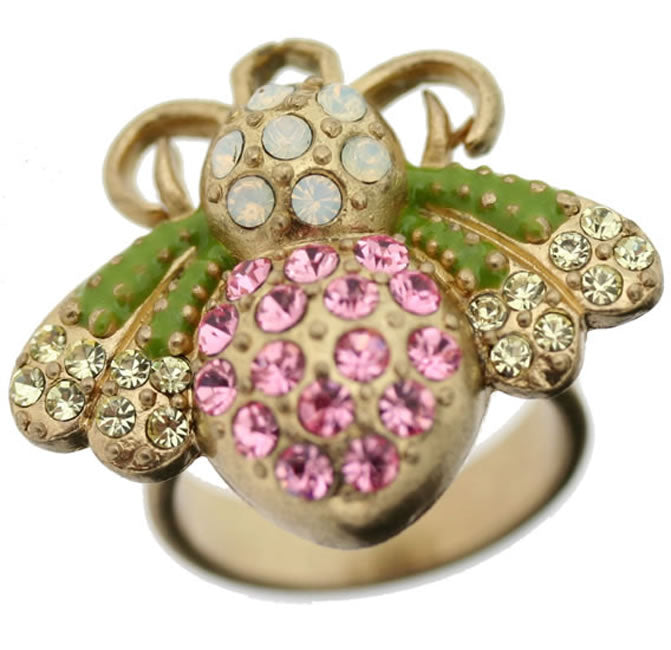 A&C Buggy Boogie Adjustable Bug Ring, Rose/Gold