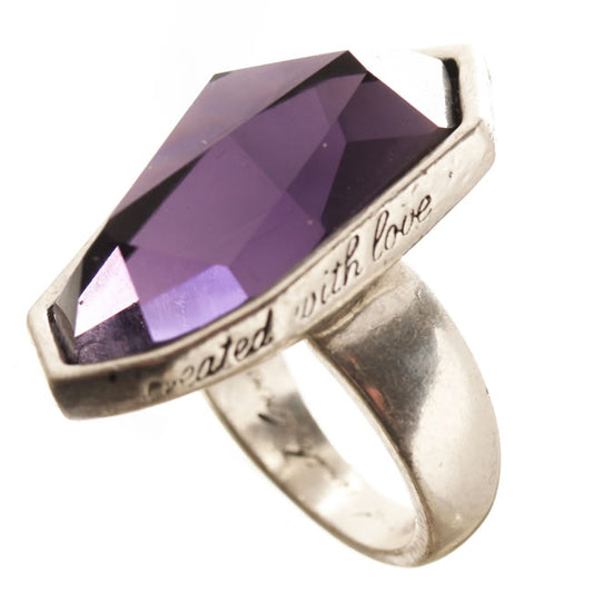 A&C, Essential Adjustable Ring, Purple/Silver