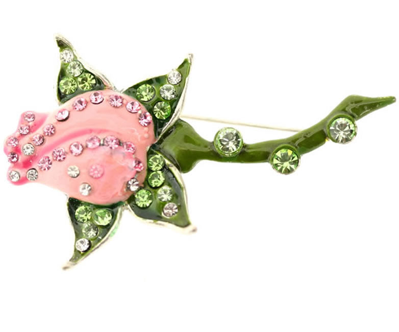 A&C Rosebud Beautiful Rosebud Brooch