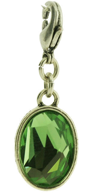 A&C Charm Green Faceted Glass