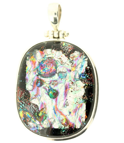 Dichroic Pendant set in Silver