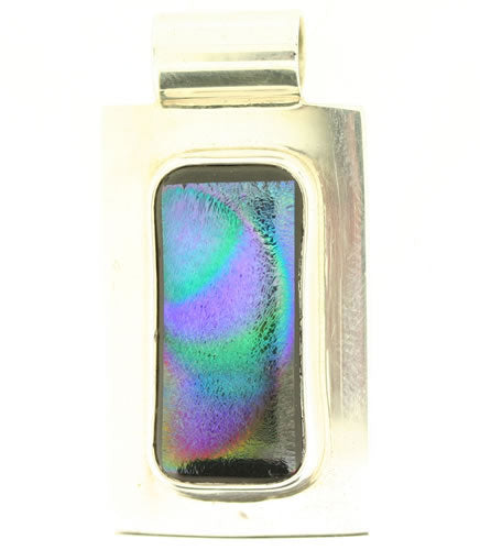 Dichroic Pendant set in Silver