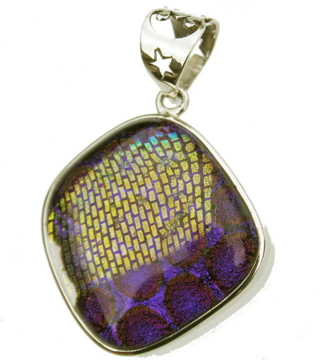 Dichroic Pendant set in Silver