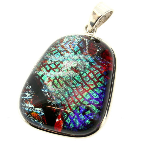 Dichroic Pendant set in Silver