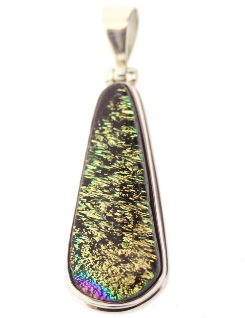 Dichroic Pendant set in Silver