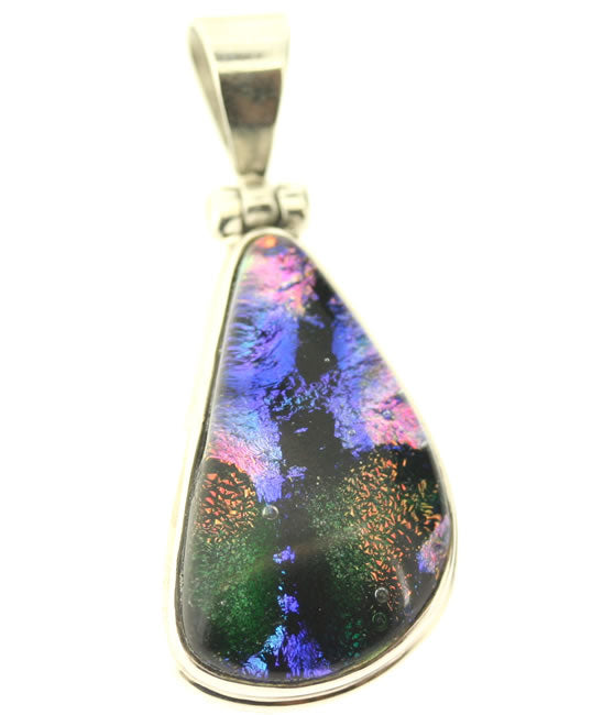 Dichroic Pendant set in Silver