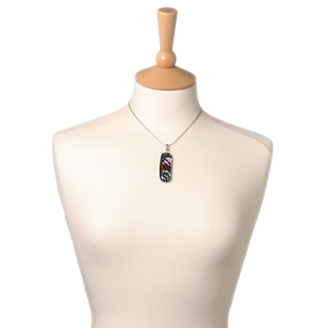 Dichroic Pendant set in Silver