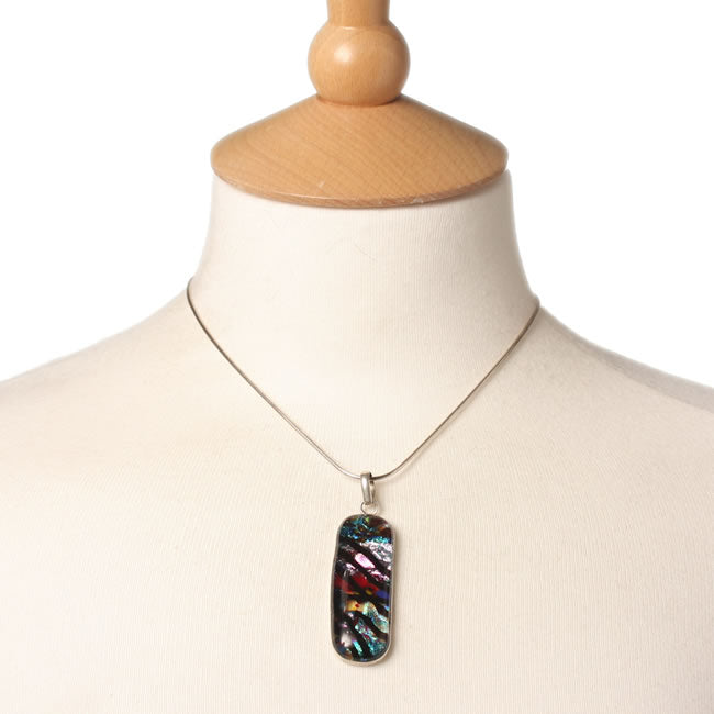 Dichroic Pendant set in Silver