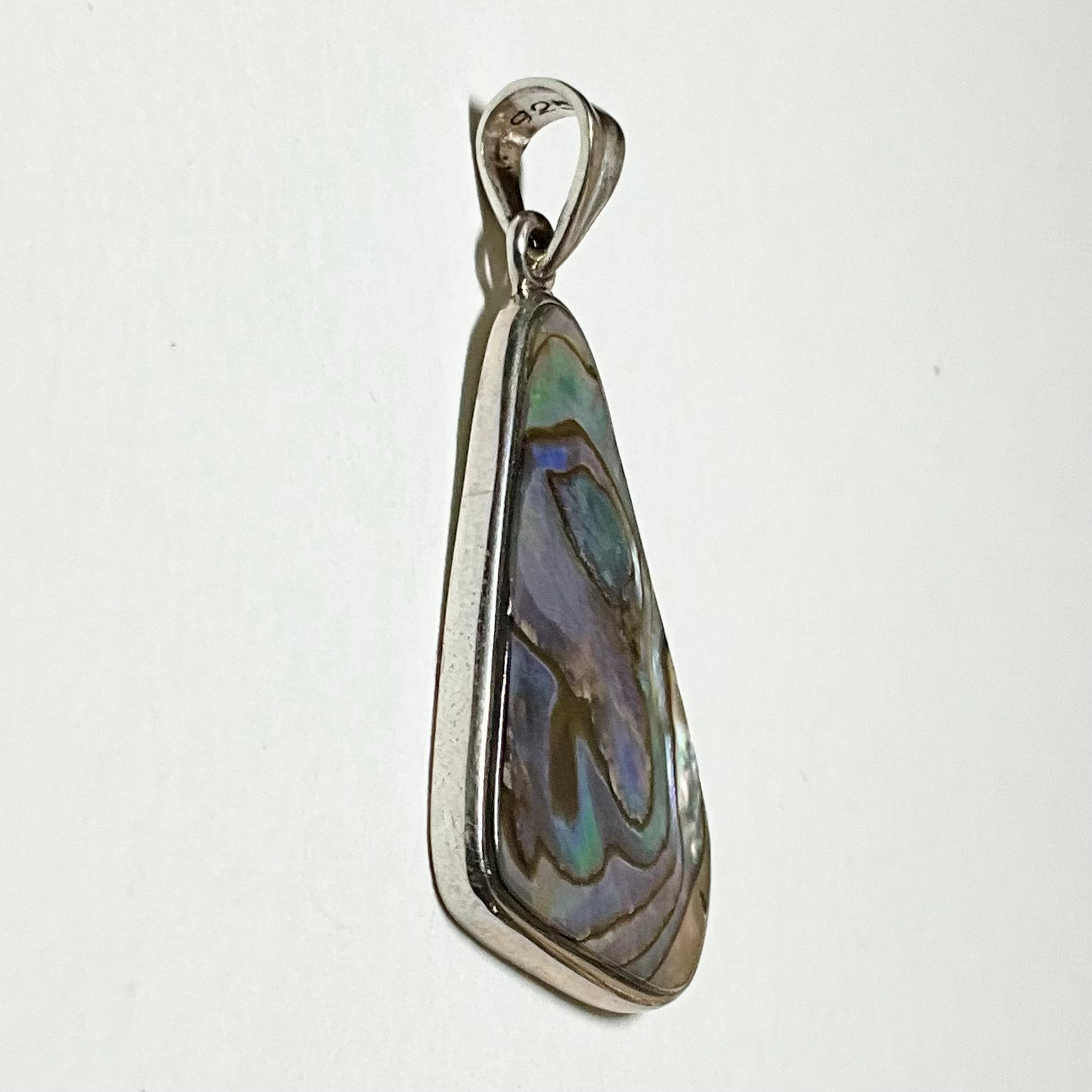 Abalone Shell and Sterling Silver Pendant