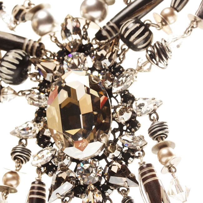 Konplott, Ad Originum Stunning Necklace, Black/Silver