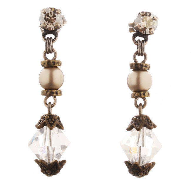 Konplott, Ad Originum Drop Earrings, Black/Silver