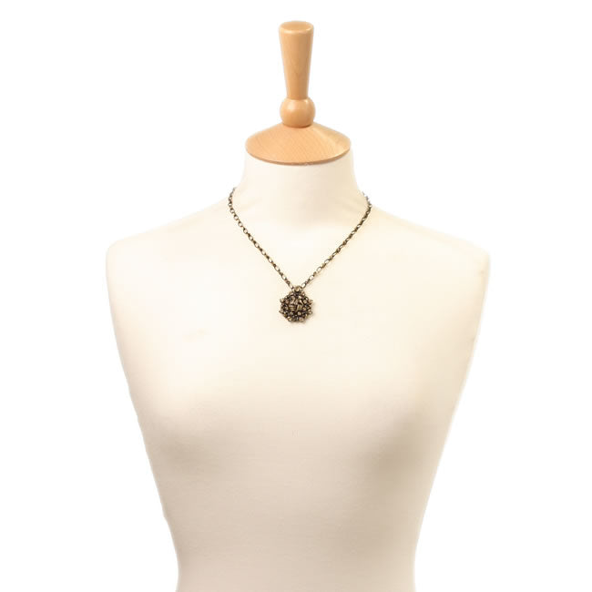 Konplott, La Comtesse Pendant Necklace, Brown/Gold