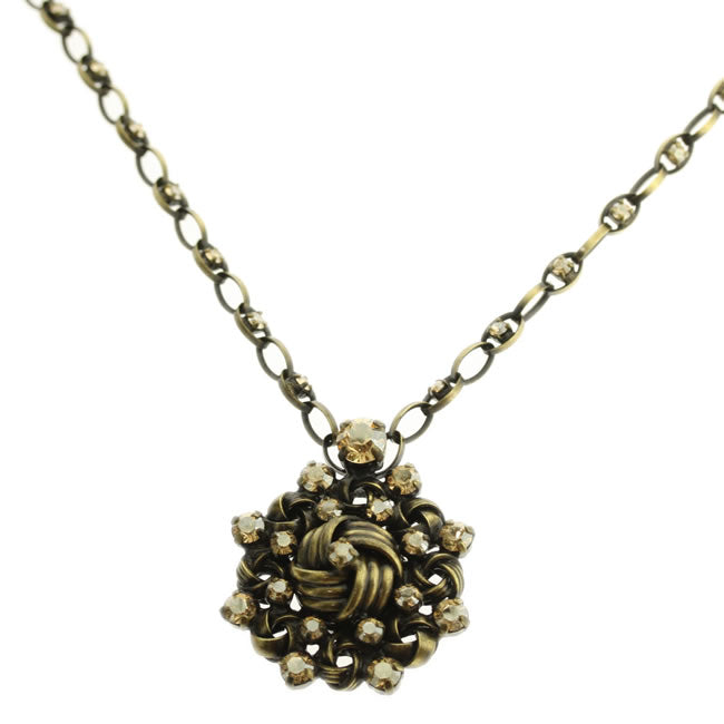 Konplott, La Comtesse Pendant Necklace, Brown/Gold