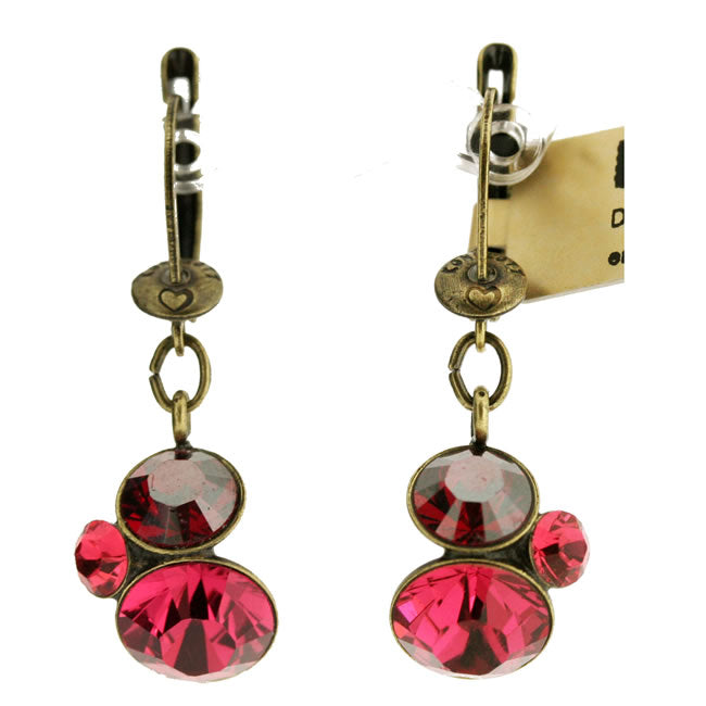 Konplott, Disco Star Dangly Earrings, Coral/Gold