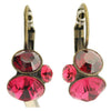 Konplott, Disco Star Crystal Cluster Earrings, Coral/Gold
