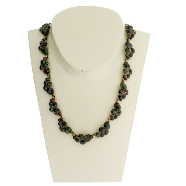 Konplott, Petit Glamour Wonderful All Around Necklace, Dark Multi/Gold