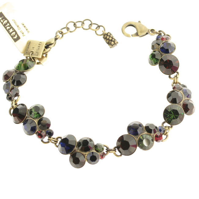 Konplott, Petit Glamour A Sparkly Bracelet, Dark Multi/Gold