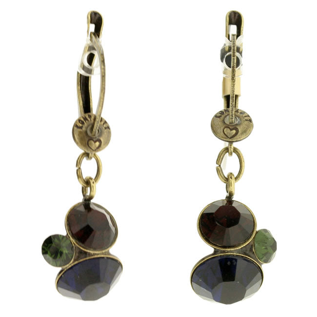 Konplott, Disco Star Dangly Earrings, Dark Multi/Gold