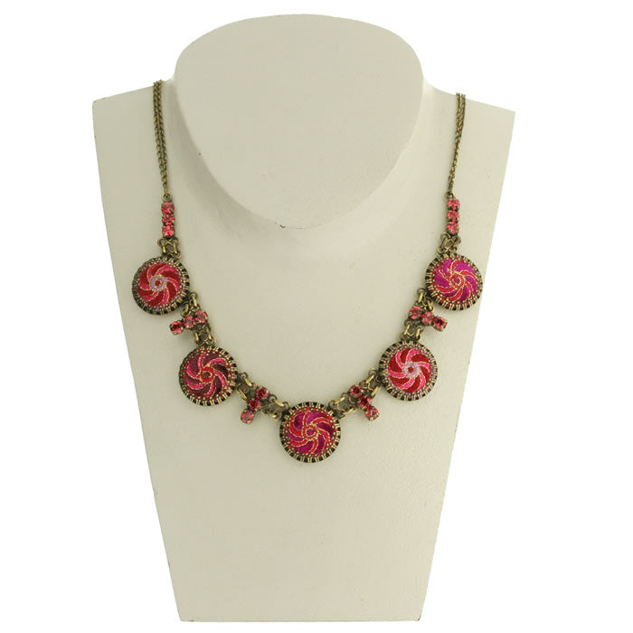 Konplott, Kalinka Smaller All around Necklace Red/Pink/Gold, Red,Pink,Gold