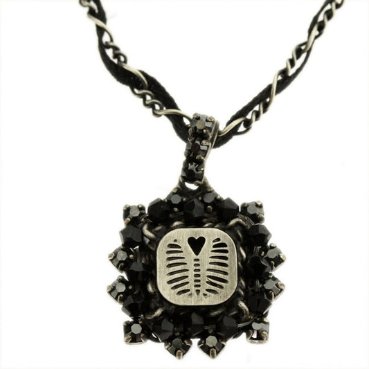 Konplott, Sinners and Saints Dainty necklace Crystal/Silver, Crystal,Silver