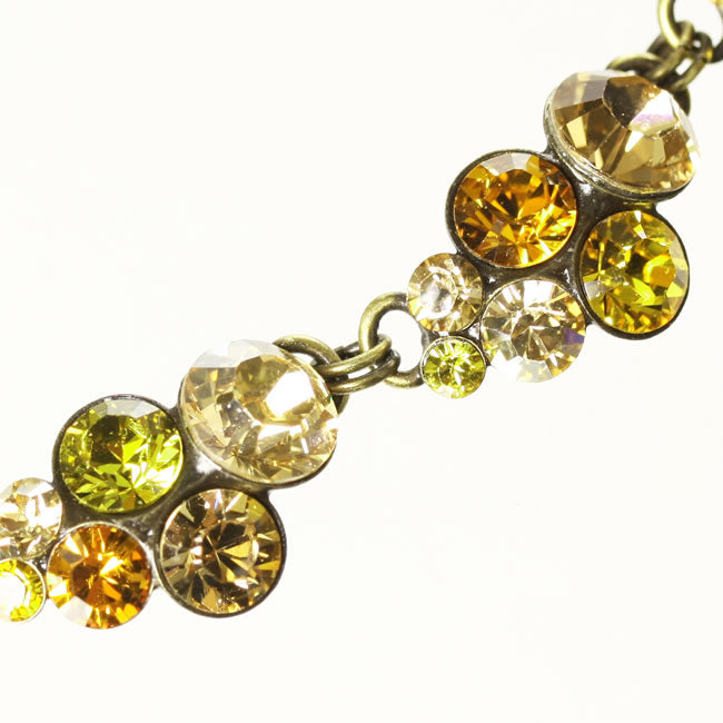Konplott, Petit Glamour Wonderful All Around Necklace, Orange/Yellow/Gold