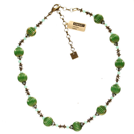 Konplott, Indianafrica Necklace, Green,Gold