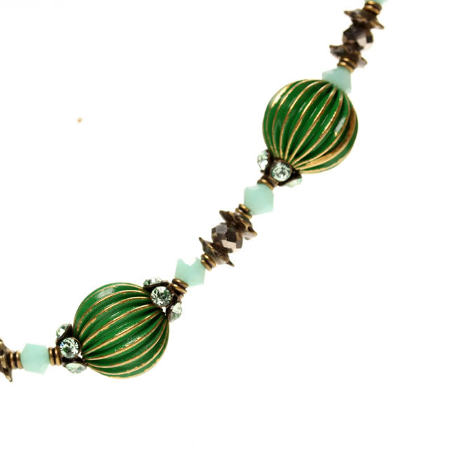Necklace, Green,Gold