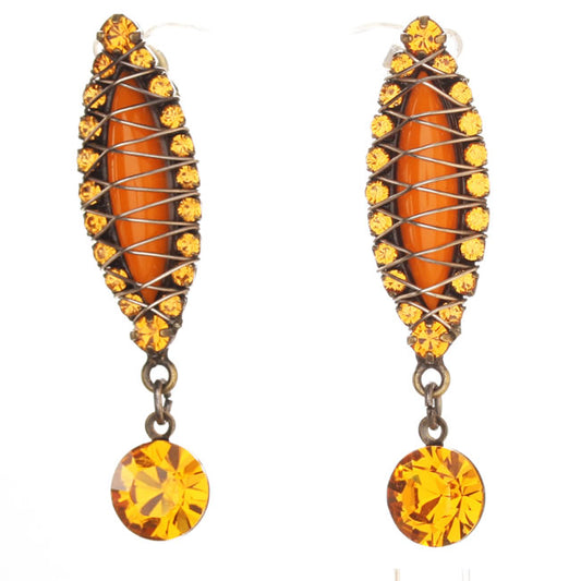 Konplott, Indianafrica Earrings, Orange,Gold