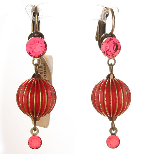 Konplott, Indianafrica Earrings, Coral,Gold