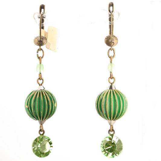 Konplott, Indianafrica Earrings, Green,Gold