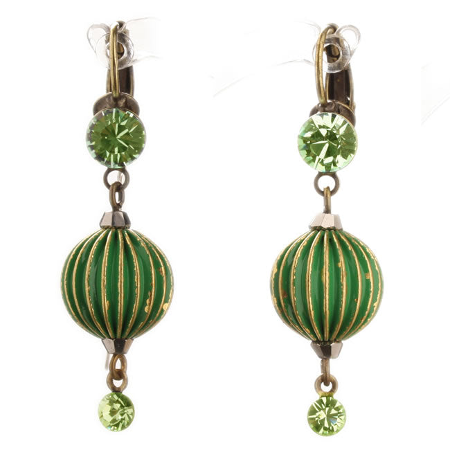 Konplott, Indianafrica Earrings, Green,Gold