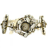 Konplott, Twisted Lady Spectacular Most Elaborate Bracelet, White/Crystal/Gold