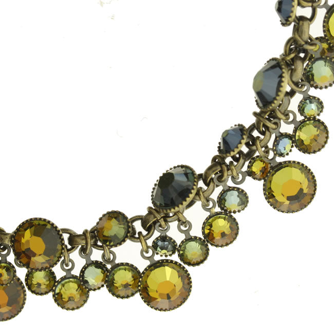 Konplott, Waterfalls Crystal Extravaganza Bracelet, Petrol/Gold