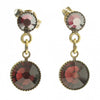Konplott, Waterfalls Small Drop Earrings, Dark Red/Gold
