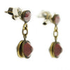 Konplott, Waterfalls Small Drop Earrings, Dark Red/Gold